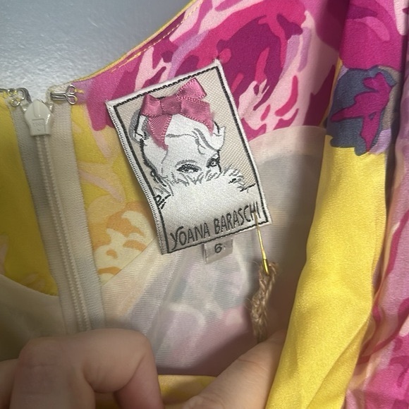 Vintage yellow floral dress - Picture 3 of 6